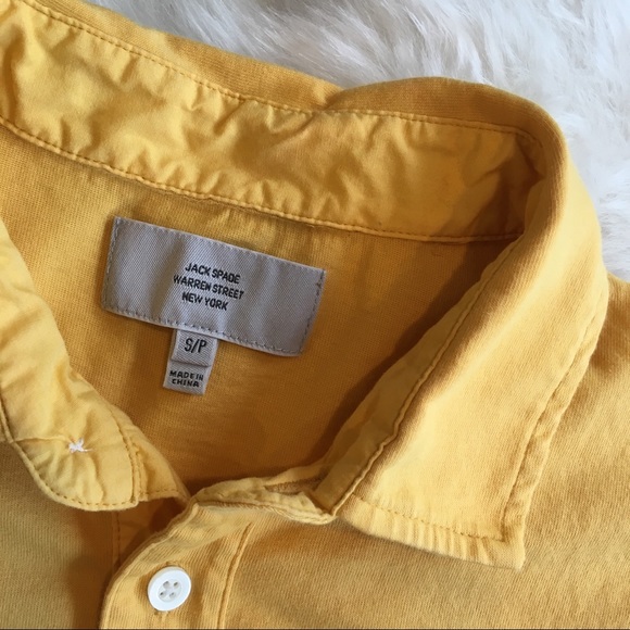 Jack Spade Shirts Jack Spade Short Sleeve Polo In Yolk Yellow